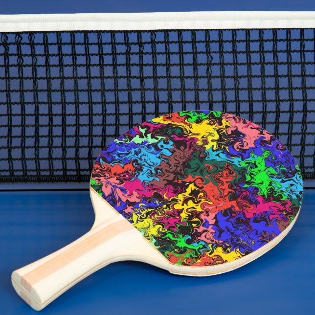 Raquette De Ping Pong Twirly coloré Abstrait / (Insitu)
