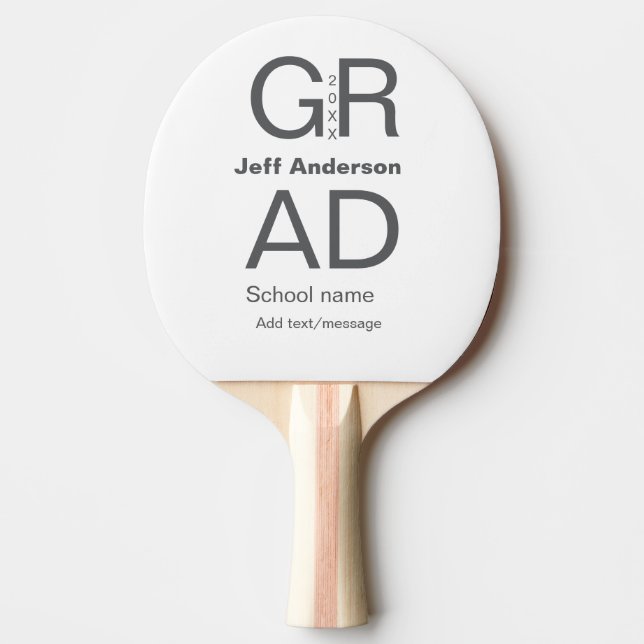 Raquette De Ping Pong Typographie moderne graduation simple minimum c (Devant)