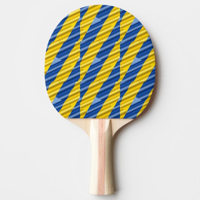 Raquette De Ping Pong Ukraine bleue et jaune Inspirations Paix pas de gu (Devant)