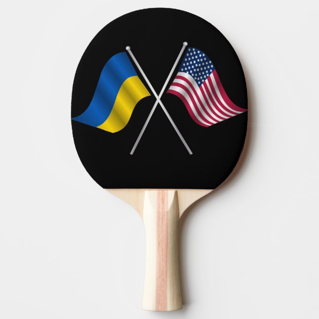 Raquette De Ping Pong Ukraine et pagaie américaine à bascule (Devant)