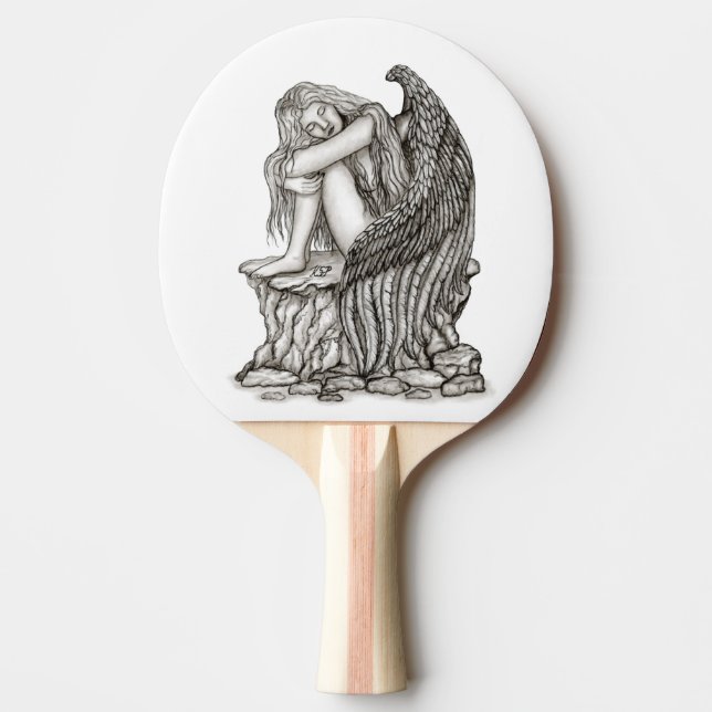 Raquette De Ping Pong Un ange endormi sur la pierre (Devant)