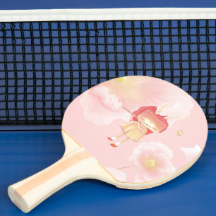 Raquette De Ping Pong Un jardin dans mon coeur