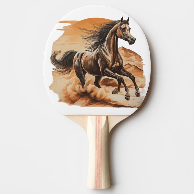 Raquette De Ping Pong un majestueux cheval arabe (Devant)