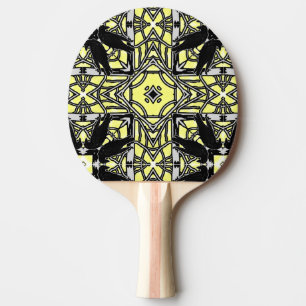 Raquette De Ping Pong Un Meurtre de Corbeaux Carré Kaléidoscope