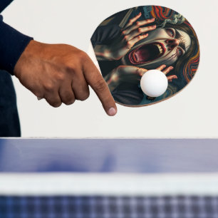 Raquette De Ping Pong Une Femme Tortueuse Haunting Scream