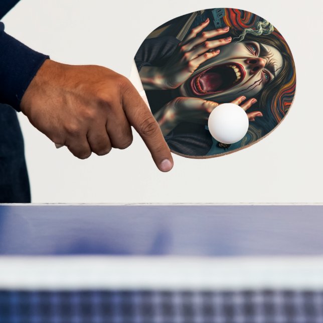 Raquette De Ping Pong Une Femme Tortueuse Haunting Scream (Insitu)