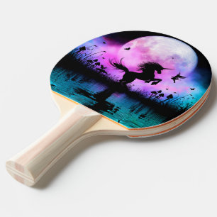 Raquette De Ping Pong Unicorne avec peu de fée