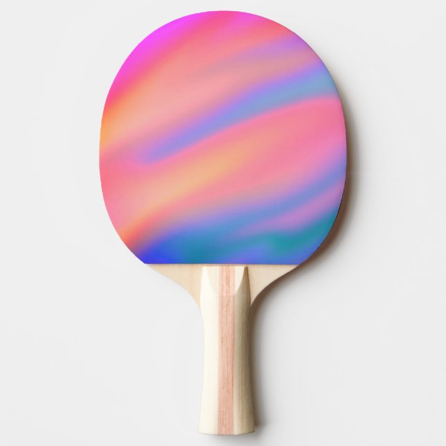 Raquette De Ping Pong Unique tendance Rose bleu vert vert vert abstrait  (Devant)
