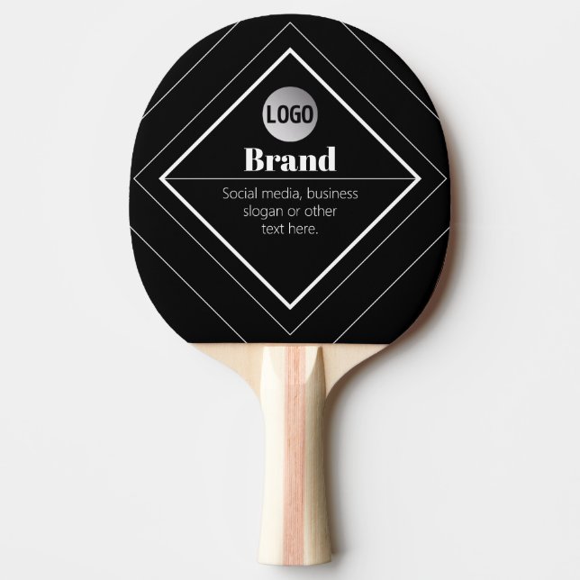 Raquette De Ping Pong Upload Your Logo & Customizable Text Design (Devant)
