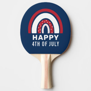 Raquette De Ping Pong USA Independence Day 4 juillet American Rainbow