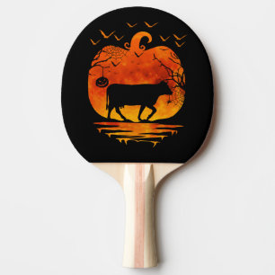 RAQUETTE DE PING PONG VACHE HALLOWEEN COSTUME CITROUILLE AUTOMNE SAISON