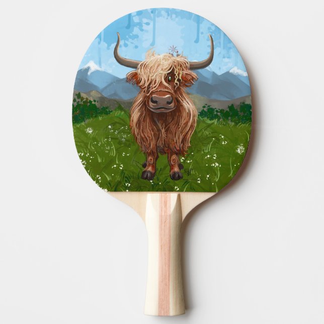 Raquette De Ping Pong Vache Ping Pong Highland (Devant)