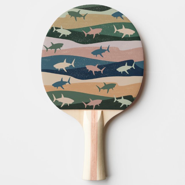 RAQUETTE DE PING PONG VAGUE DE REQUIN VINTAGE  (Devant)