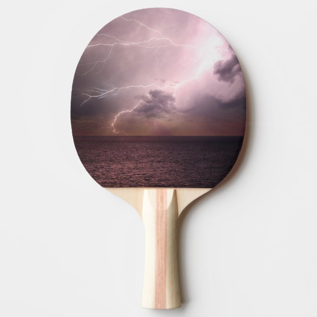 Raquette De Ping Pong Vague d'éclairs de tempête de mer (Devant)