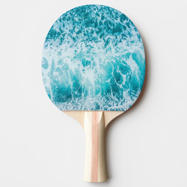 Raquette De Ping Pong Vagues tropicales de l'océan bleu (Devant)