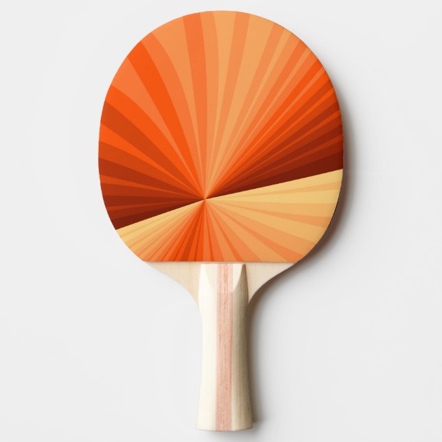 Raquette De Ping Pong Vanille rouge orange Abstraite moderne Fractale gr (Devant)