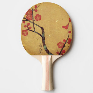 Raquette De Ping Pong Ventilateur floral oriental vintage