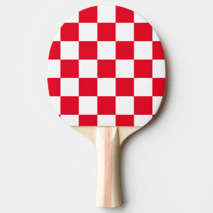 Raquette De Ping Pong Vérificateur géométrique croate rouge moderne