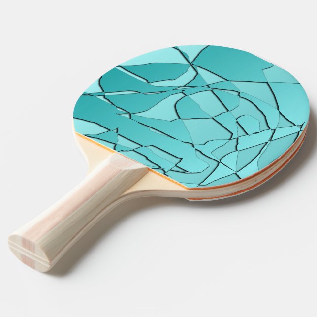 Raquette De Ping Pong Verre brisé sarcelle (Dos Angle)