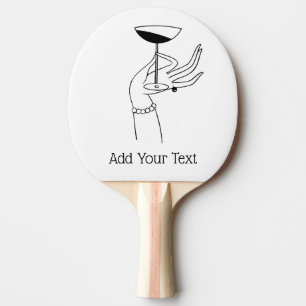 Raquette De Ping Pong Verre de champagne de la main de la dame Art déco