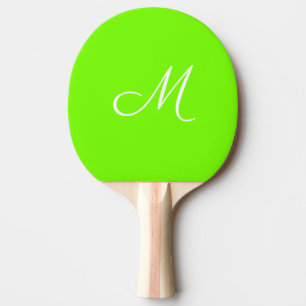 Raquette De Ping Pong vert fluorescent - monogrammé