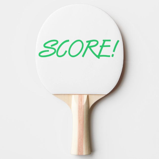 Raquette de ping pong verte blanche Score (Devant)