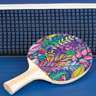 Raquette De Ping Pong Vibrant Coloré Nature Ping Pong Paddle
