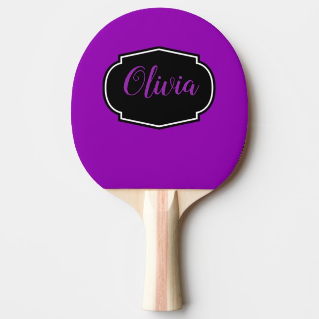 Raquette De Ping Pong Vibrant, Violet Gras Personnalisé (Devant)