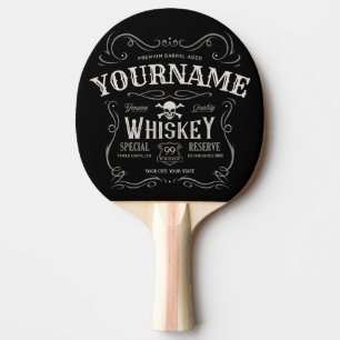 Raquette De Ping Pong Vieux Étiquette Whiskey Personnalisé Vintage Liquo