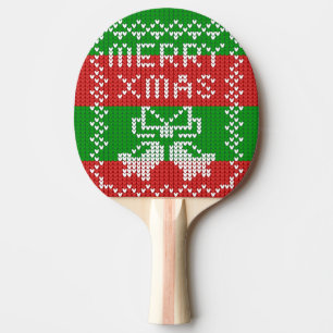 Raquette De Ping Pong Vilain pull motif sonnettes Joyeux fils Xmas