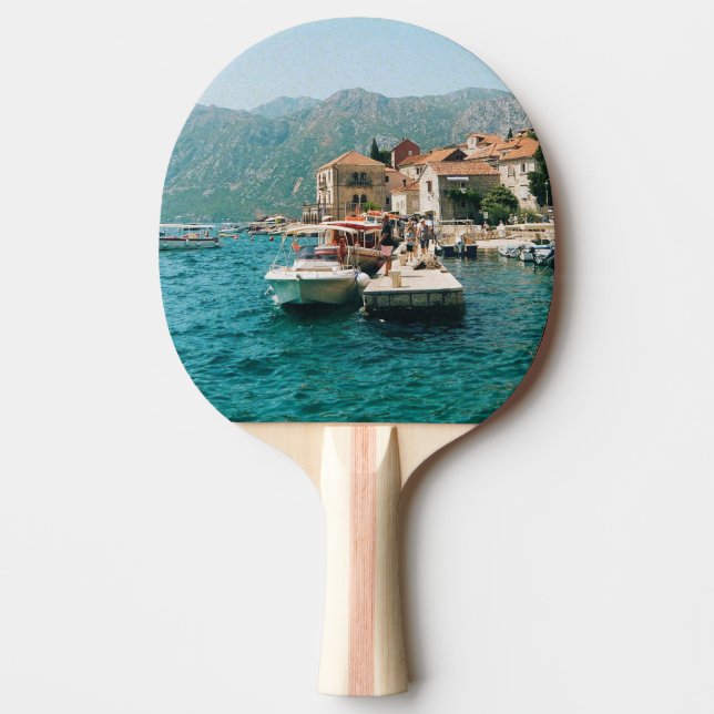Raquette De Ping Pong Ville côtière de Perast, Monténégro (Devant)