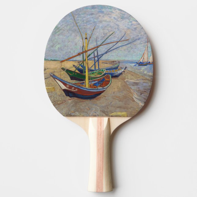 Raquette De Ping Pong Vincent van Gogh - Bateaux de pêche sur la plage (Devant)
