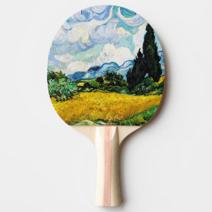 Raquette De Ping Pong Vincent Van Gogh Champ de blé avec cyprès (1889)