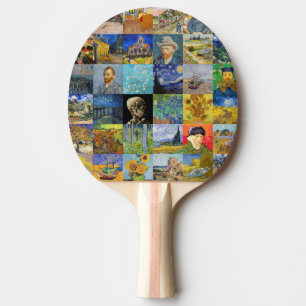 Raquette De Ping Pong Vincent van Gogh - chefs-d'oeuvre Mosaic Patchwork