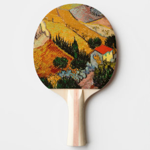Raquette De Ping Pong Vincent van Gogh - Paysage, Maison et Plowman
