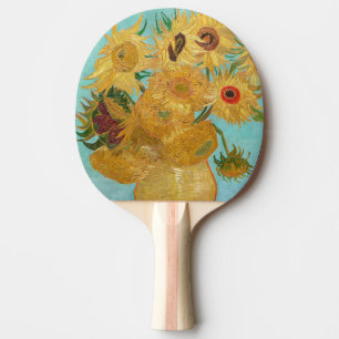 Raquette De Ping Pong Vincent Van Gogh - Vase avec douze tournesols