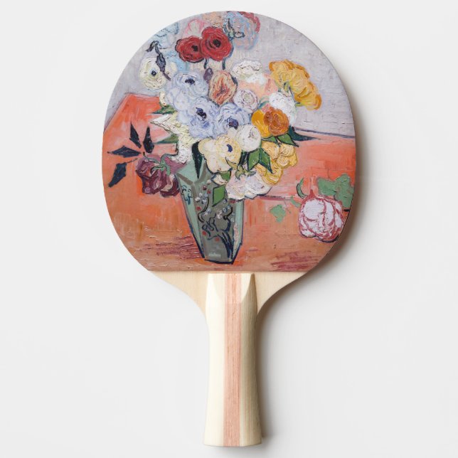 Raquette De Ping Pong Vincent van Gogh - Vase avec Roses et anémones (Devant)