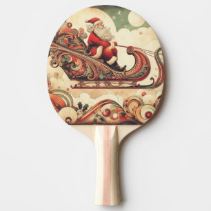Raquette De Ping Pong vintage/caprical/père Noël/Noël