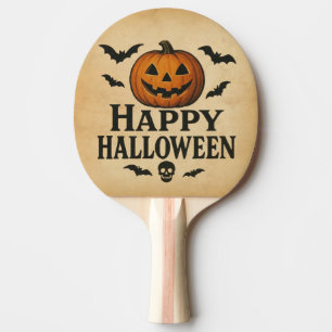 Raquette De Ping Pong Vintage/classique Happy Halloween jack-o-lantern