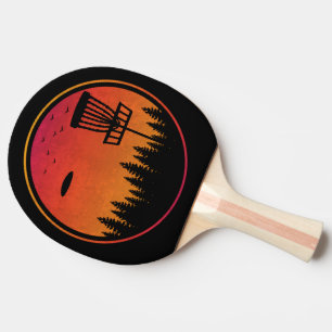 Raquette De Ping Pong Vintage Disk Golf Frolf Frisbee Player Retro