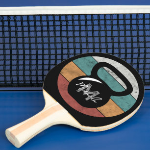 Raquette De Ping Pong Vintage kettlebell personnalisé nom monographique 