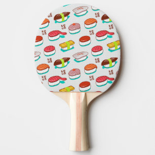 Raquette De Ping Pong Vintage nigiri sushi, motif doodé