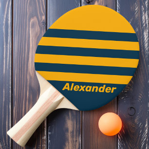 Raquette De Ping Pong Vintage Sport Marée au Clair de Lune Double Rayure