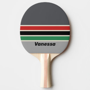 Raquette De Ping Pong Vintage VHS avec rayures et nom