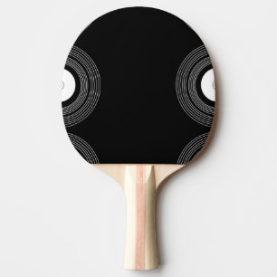 Raquette De Ping Pong Vinyle de Lp sur le noir
