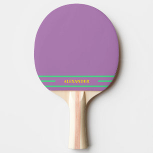 Raquette De Ping Pong Violet Clair Monogrammé
