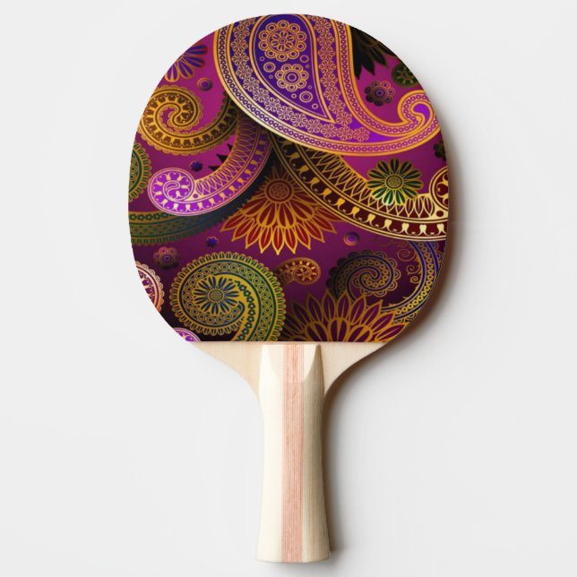Raquette De Ping Pong Violet Paisley (Dos)
