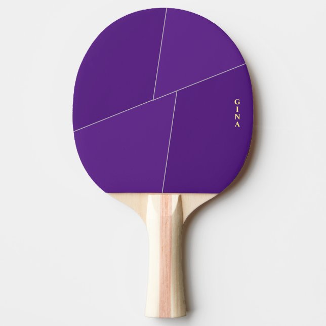 Raquette de Ping Pong Violette Personnalisée avec  (Devant)