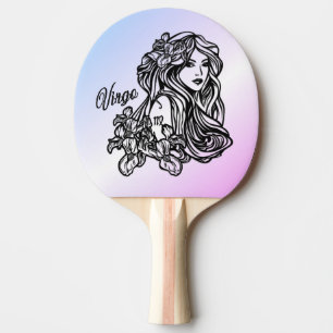 Raquette De Ping Pong Virgo La Vierge Zodiac Purple