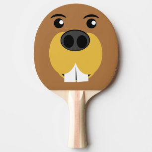 Raquette De Ping Pong Visage de castor